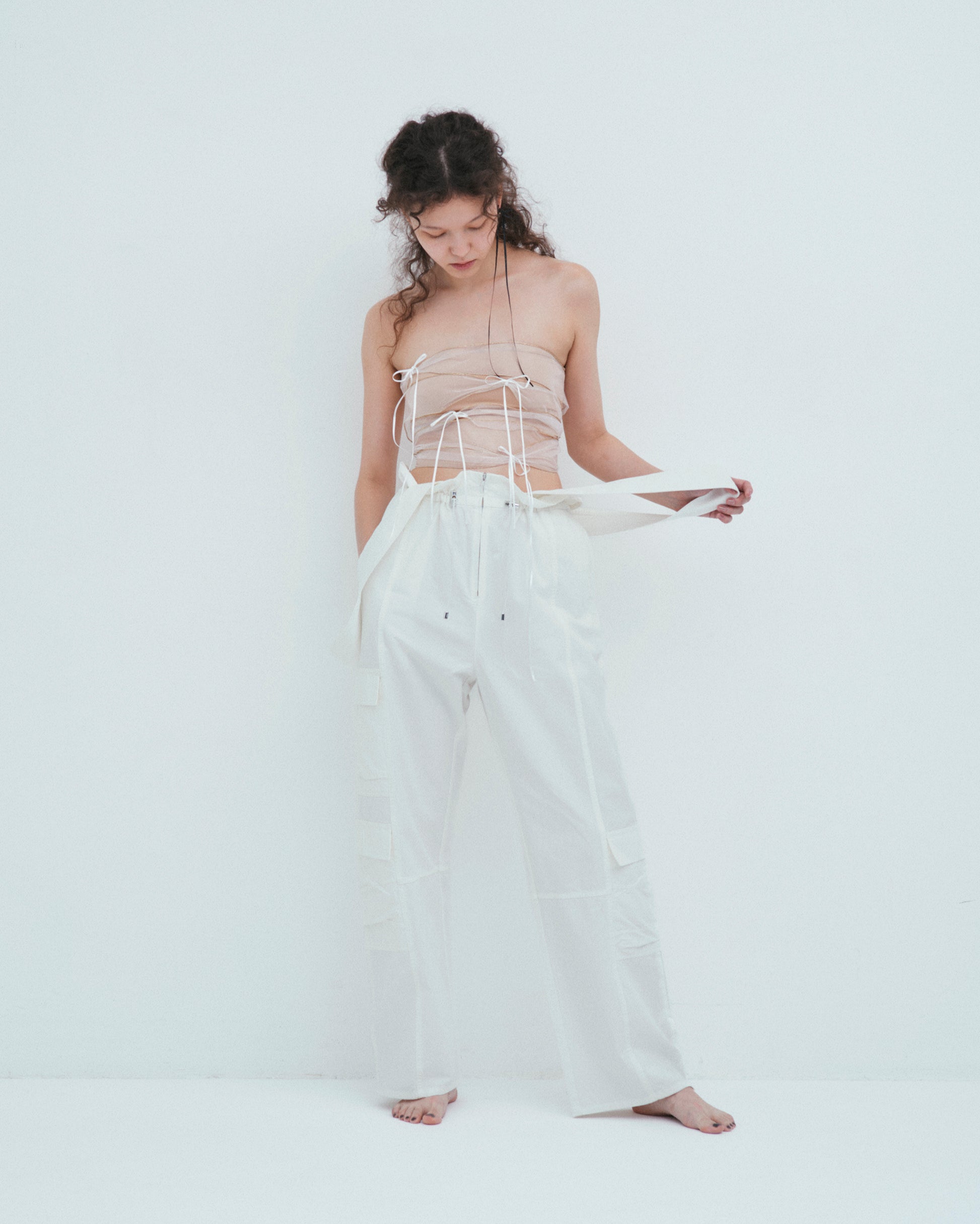 w/LISA (ウィズリサ) | SUSPENDERS CARGO PANTS (サスペンダーズカーゴパンツ) | ボトムス ミリタリー ポケット 軍 イージー ワイド シルエット ビッグ 女性 ウィメンズ レディース ドメスティック ブランド 大人 上品 キレイ モード カジュアル