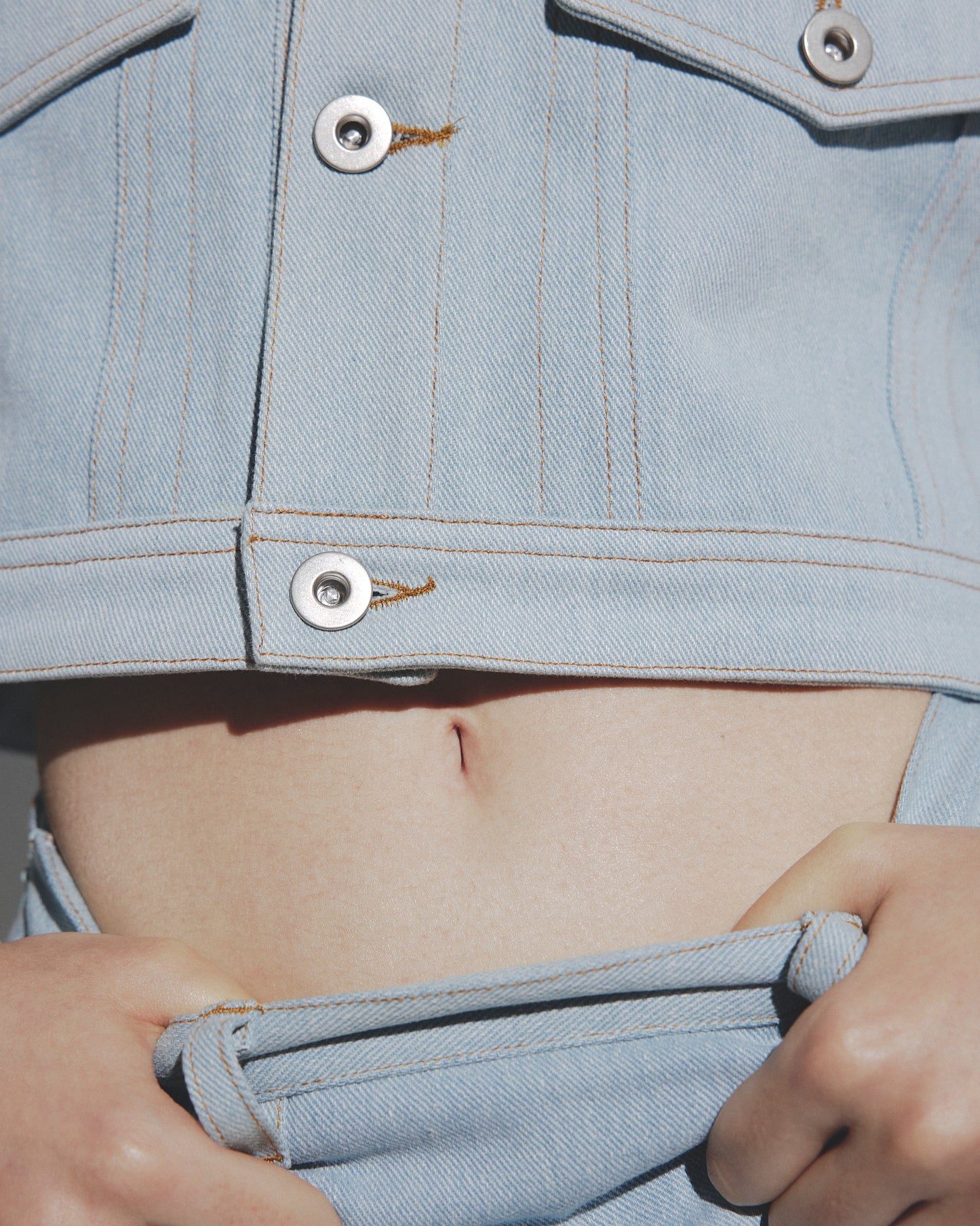 w/LISA (ウィズリサ) | LACE DENIM SKIRT PANTS (レースデニムスカートパンツ) | ショート ボトムス ウィメンズ レディース 女性 インディゴ ライトブルー セットアップ