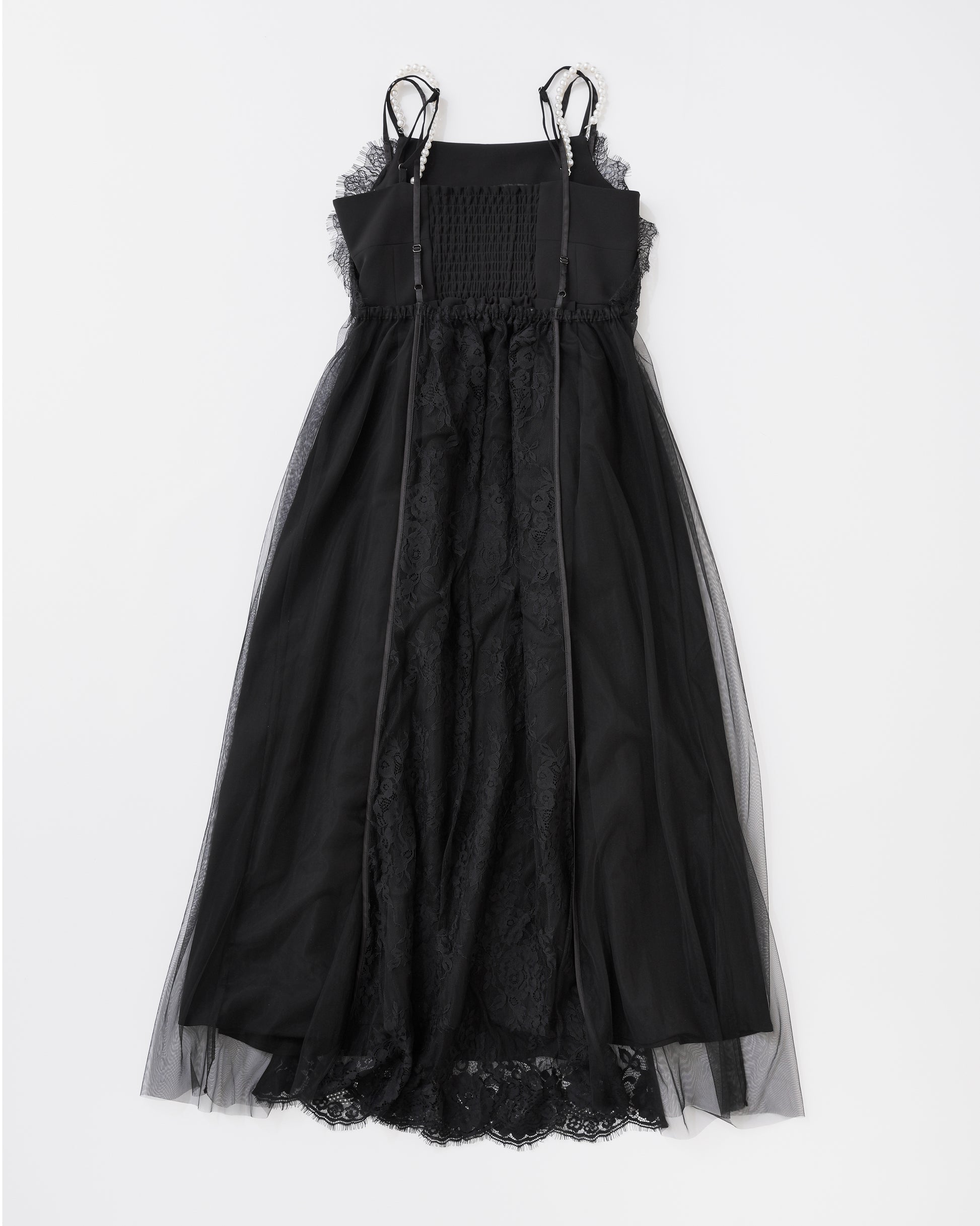 w/LISA (ウィズリサ) | LACE LAYERED DRESS (レースレイヤードドレス) | ワンピース 透け感 ロング シースルー レディース ウィメンズ 女性 大人 黒 ブラック マキシ 丈 ロング ドメスティック ブランド