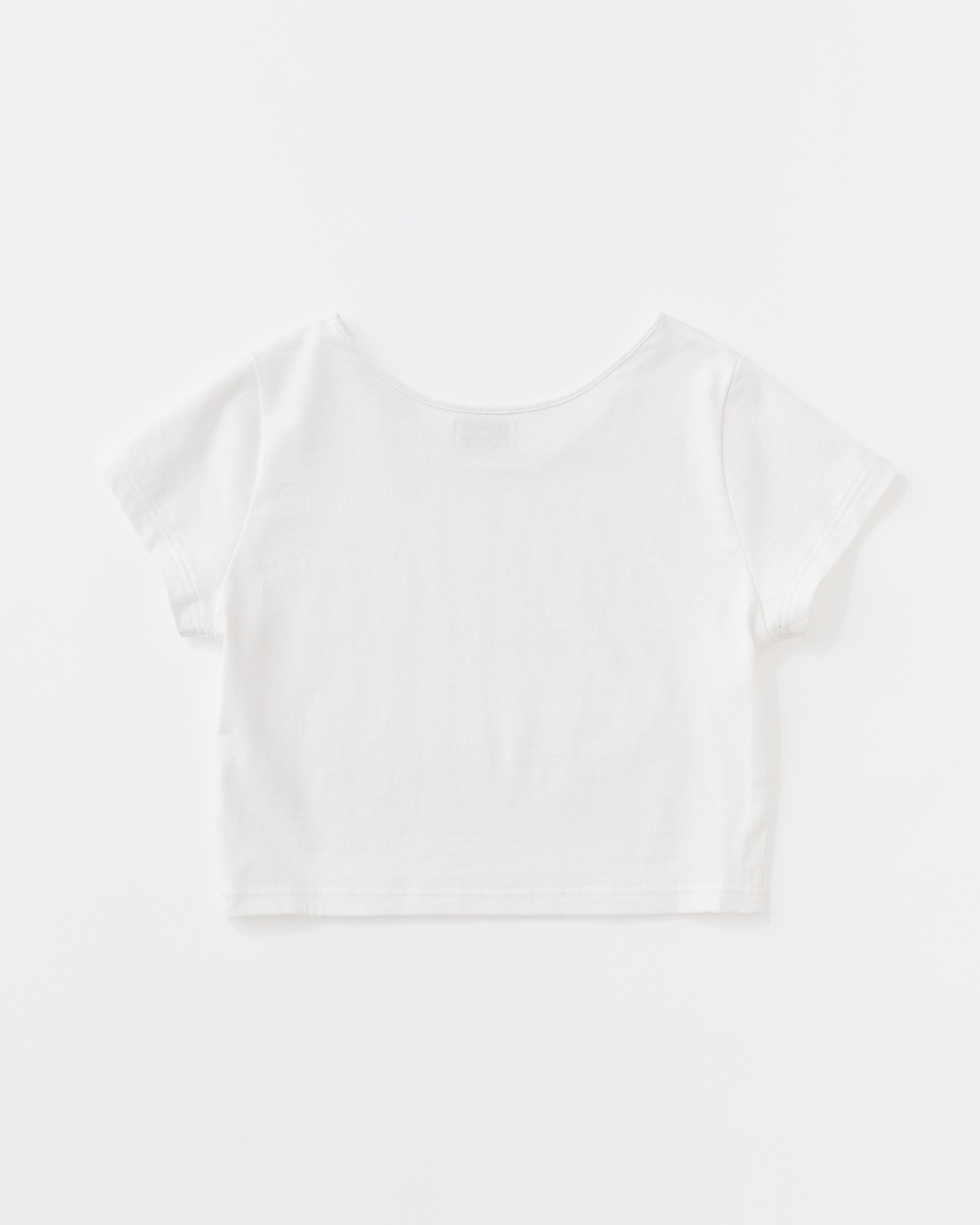 w/LISA (ウィズリサ) | CROPPED T-SHIRT (クロップドTシャツ) | カットソー  Tee タイト ジャスト シルエット ウィメンズ レディース ユニセックス 黒 白 ブラック ホワイト クルーネック コットン 小さい