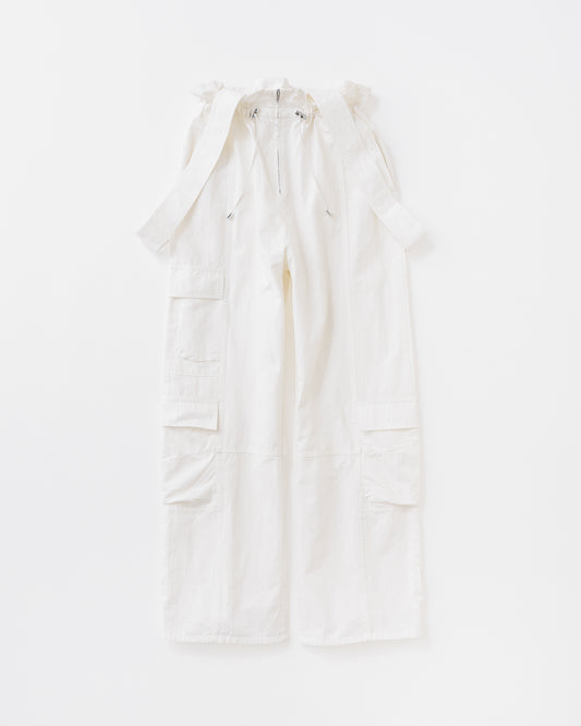 w/LISA (ウィズリサ) | SUSPENDERS CARGO PANTS (サスペンダーズカーゴパンツ) | ボトムス ミリタリー ポケット 軍 イージー ワイド シルエット ビッグ 女性 ウィメンズ レディース ドメスティック ブランド 大人 上品 キレイ モード カジュアル