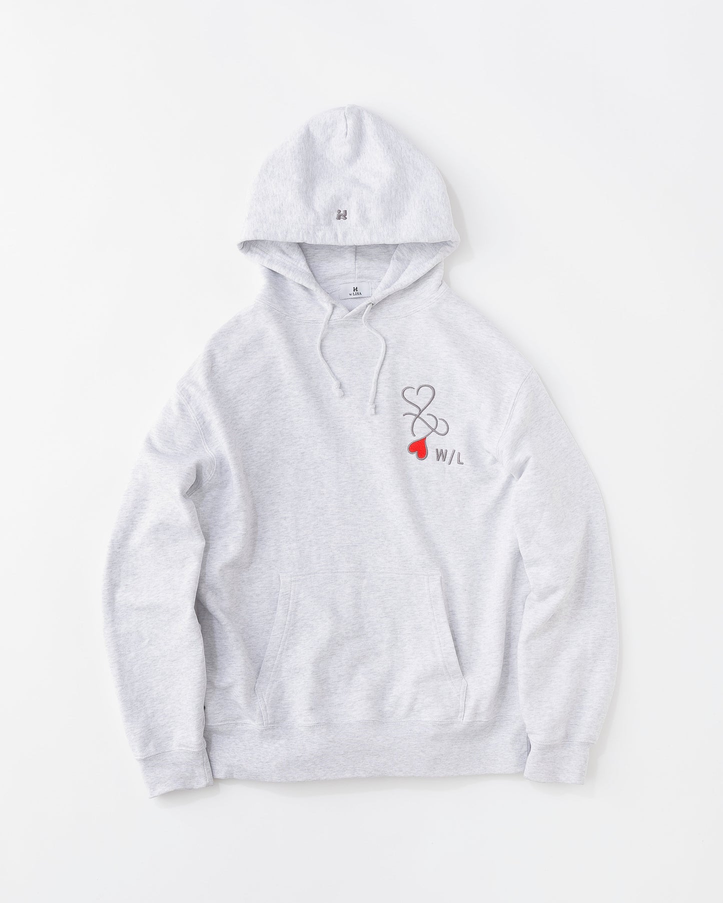 w/LISA (ウィズリサ) | W/L HEART LOGO OVERSIZED HOODIE (ハートロゴオーバーサイズフーディー) | スウェット パーカー プリント ユニセックス メンズ レディース 女性 ウィメンズ