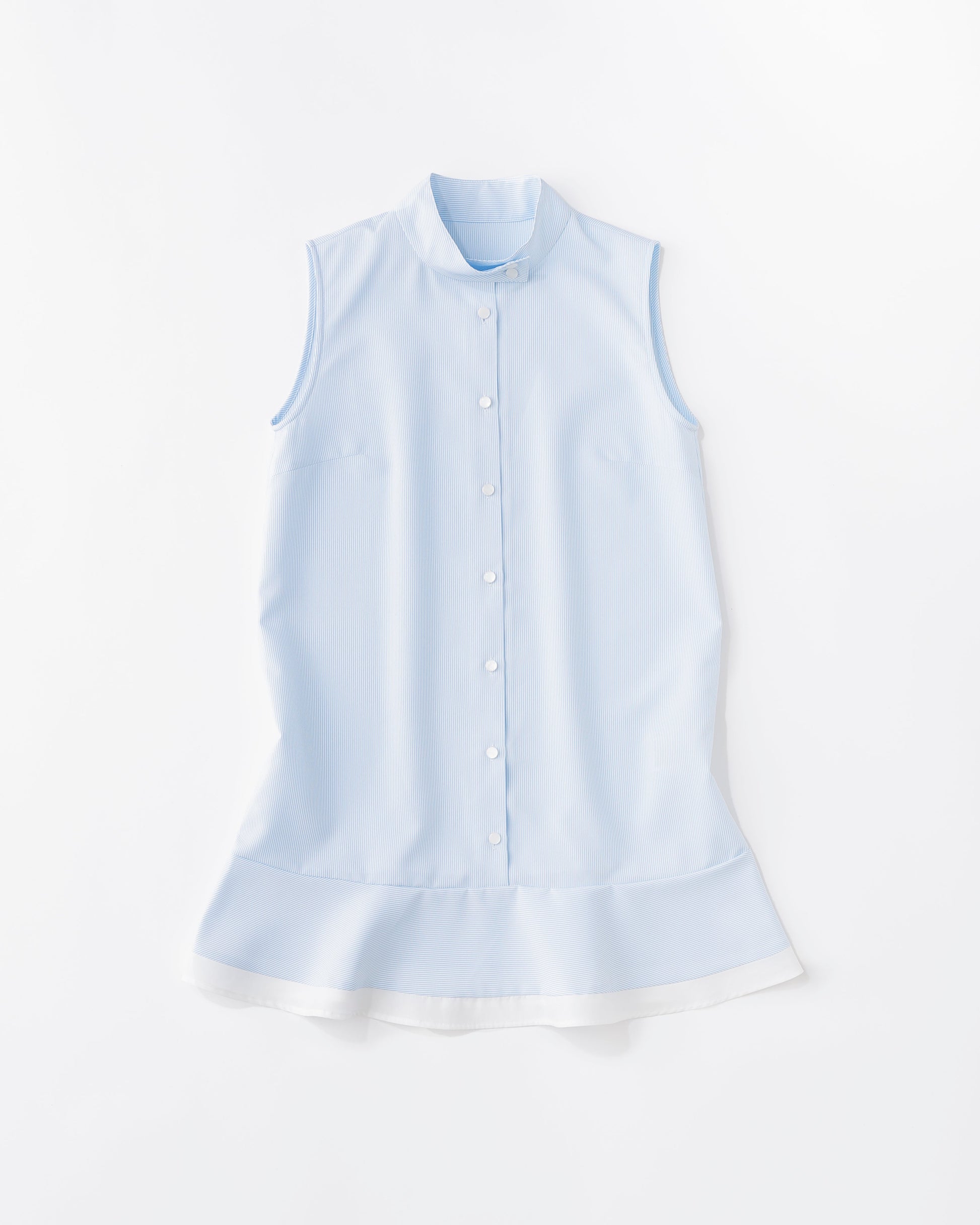 w/LISA (ウィズリサ) | STRIPE SHIRT DRESS (ストライプシャツワンピース) | ドレス ユニセックス メンズ レディース 女性 ウィメンズ ノースリーブ スタンドカラー バンド