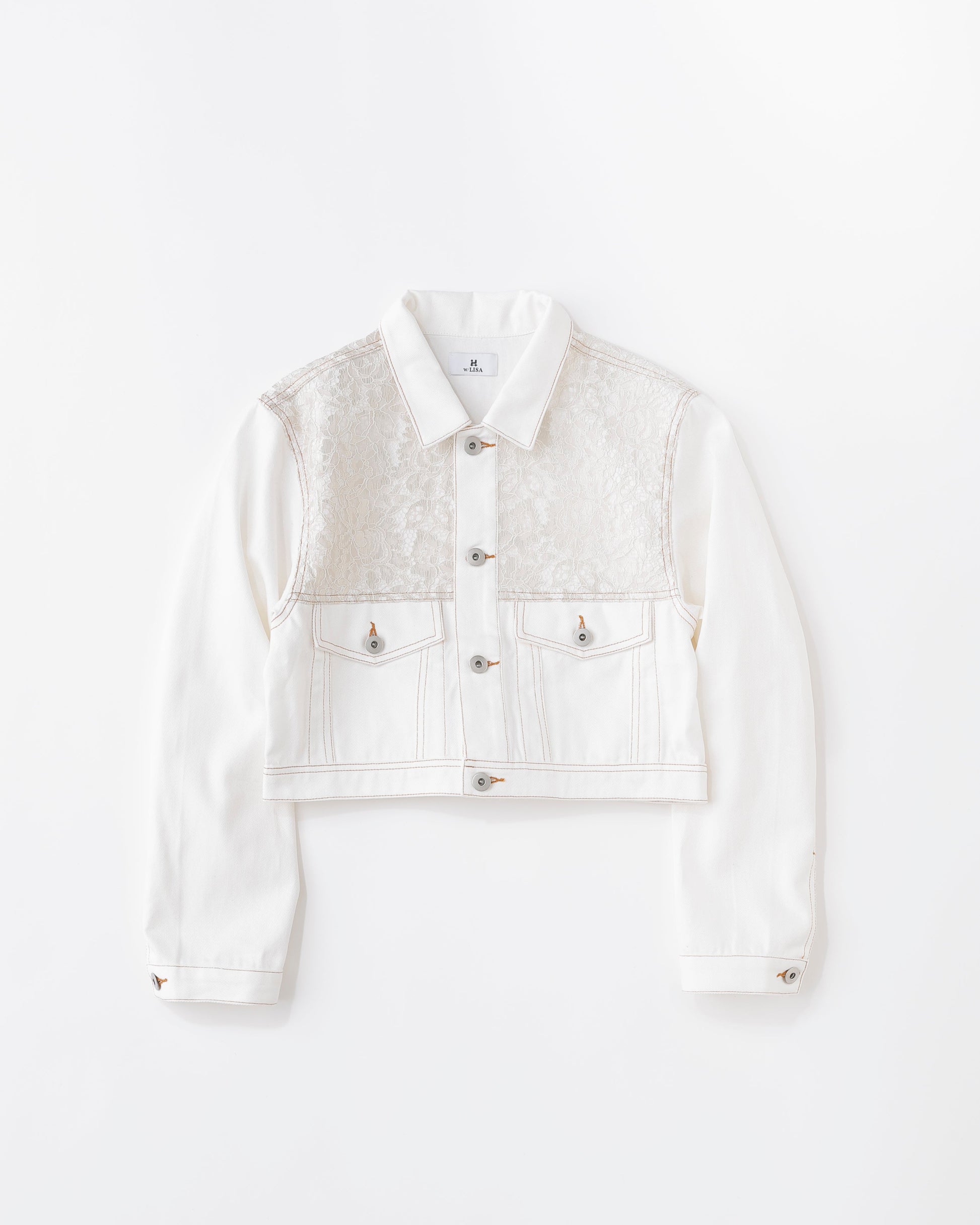 w/LISA (ウィズリサ) | LACE DENIM JACKET (レースデニムジャケット) | セットアップ トラッカー ライトブルー インディゴ レディース ウィメンズ 女性 ブルゾン