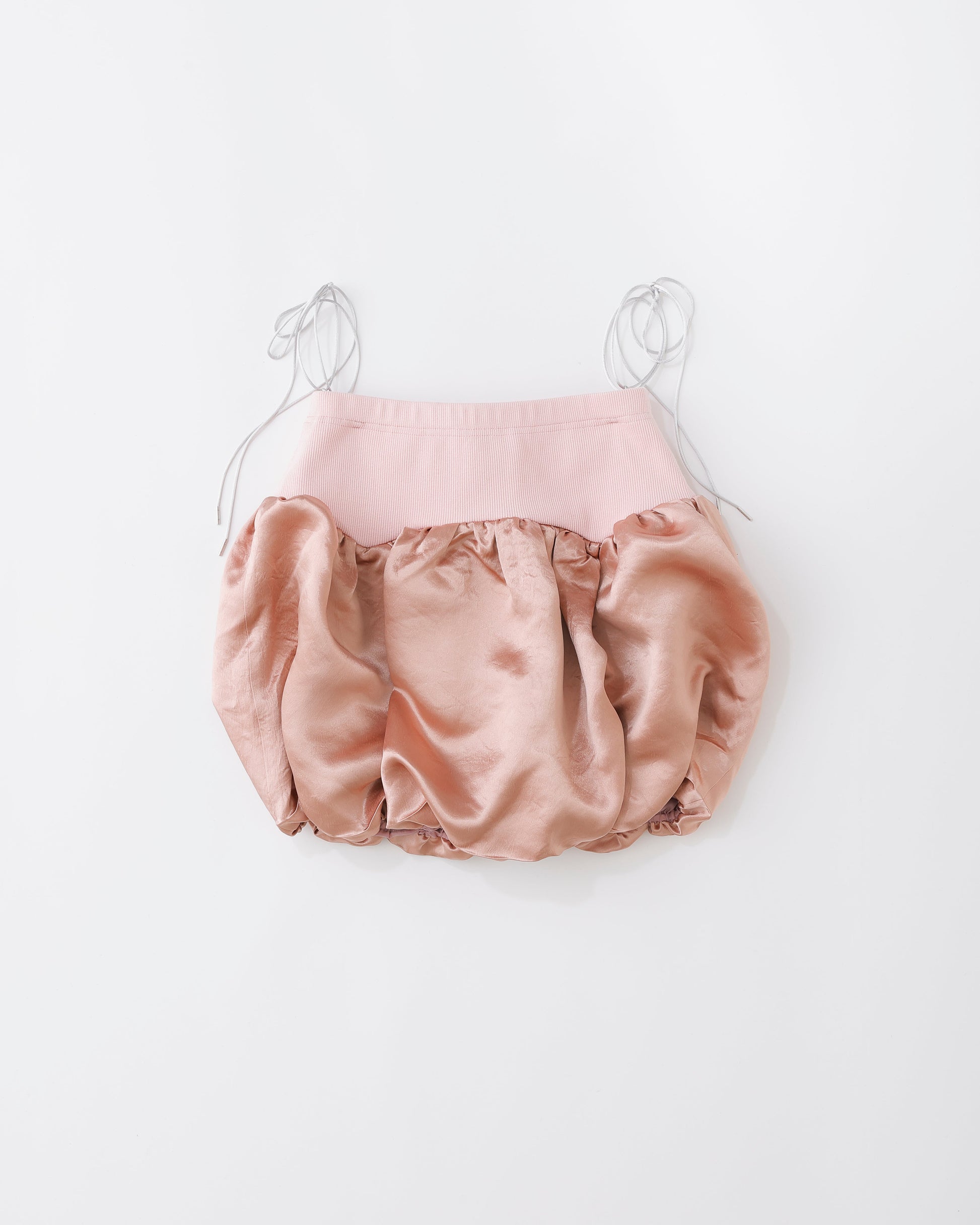 w/LISA (ウィズリサ) | BALLOON TOPS 2WAY SKIRT(バルーントップス2ウェイスカート) | サテン 光沢  ノースリーブ レディース 女性 ウィメンズ ショート ピンク ブランド