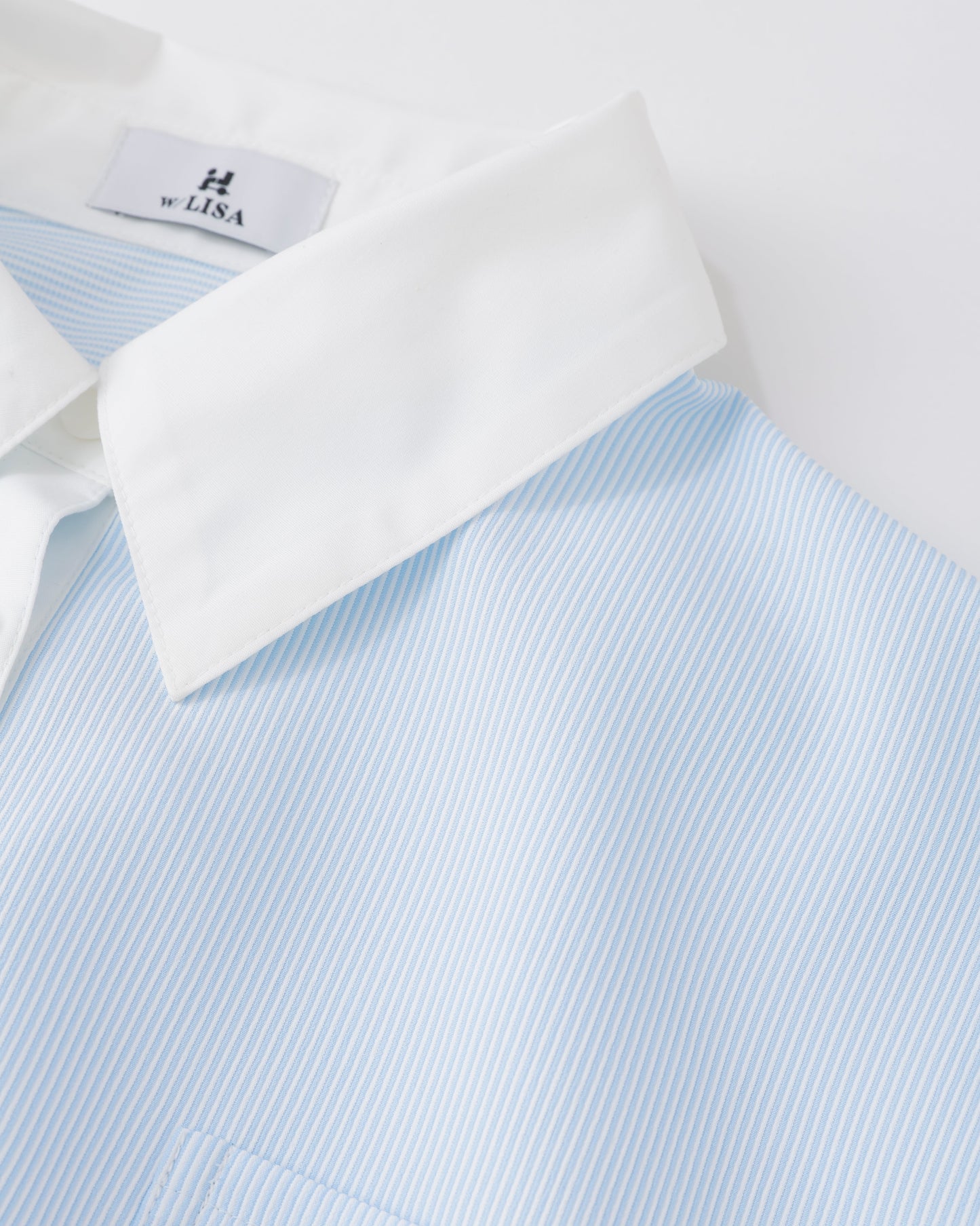 w/LISA (ウィズリサ) | STRIPE SHIRT (ストライプシャツ) | レディース 女性 ウィメンズ カラー  切り替え ベーシック