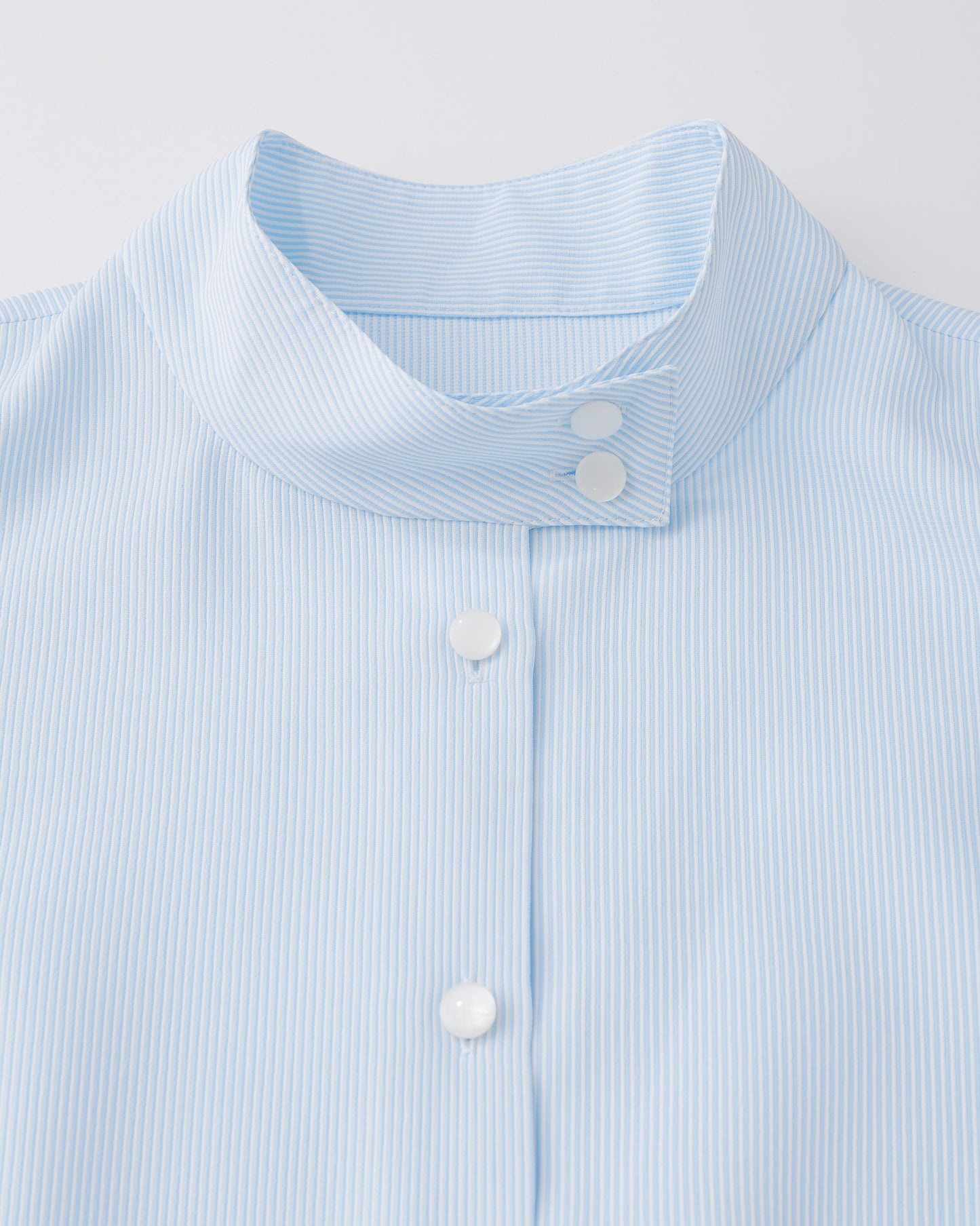 w/LISA (ウィズリサ) | STRIPE SHIRT DRESS (ストライプシャツワンピース) | ドレス ユニセックス メンズ レディース 女性 ウィメンズ ノースリーブ スタンドカラー バンド