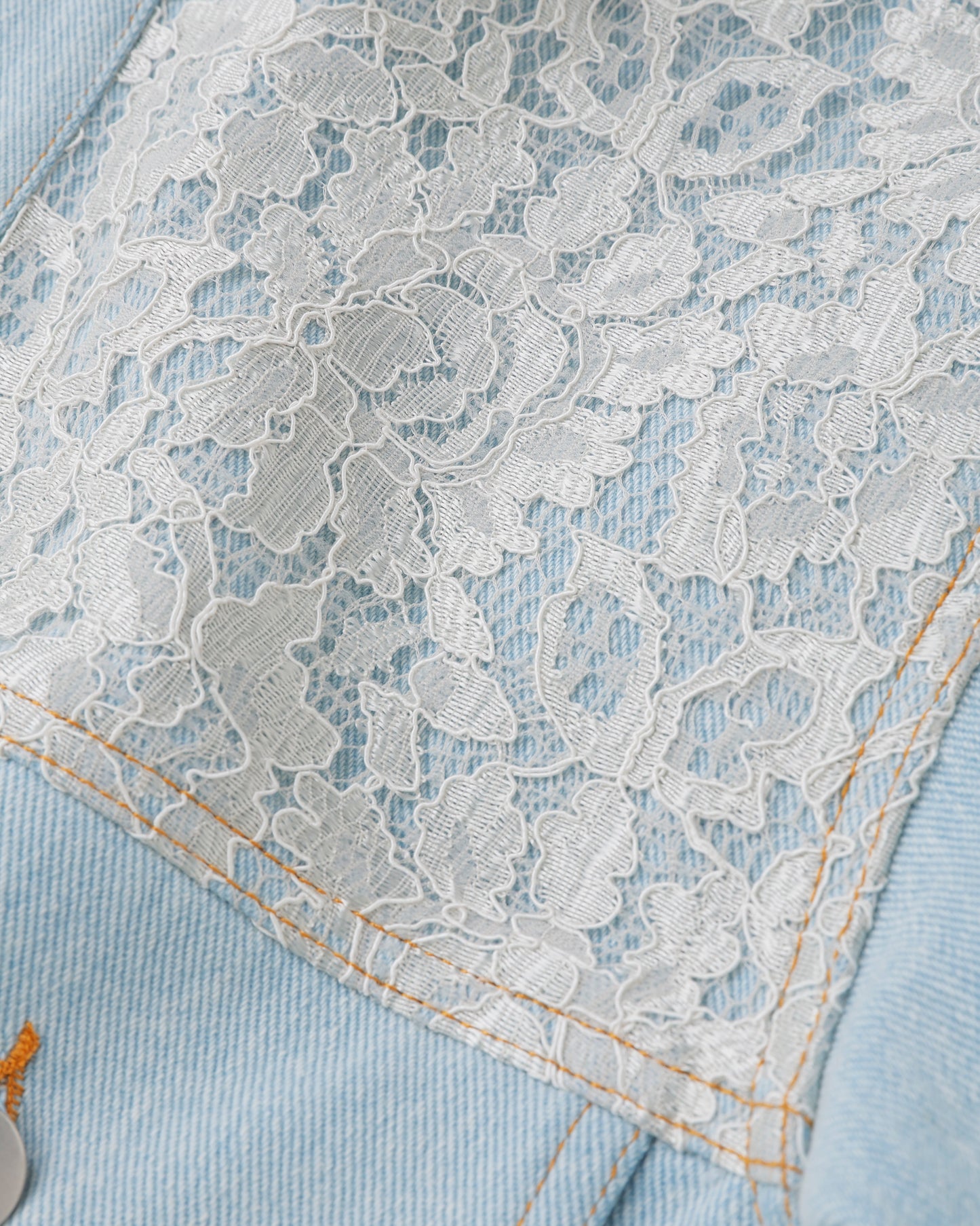 w/LISA (ウィズリサ) | LACE DENIM JACKET (レースデニムジャケット) | セットアップ トラッカー ライトブルー インディゴ レディース ウィメンズ 女性 ブルゾン