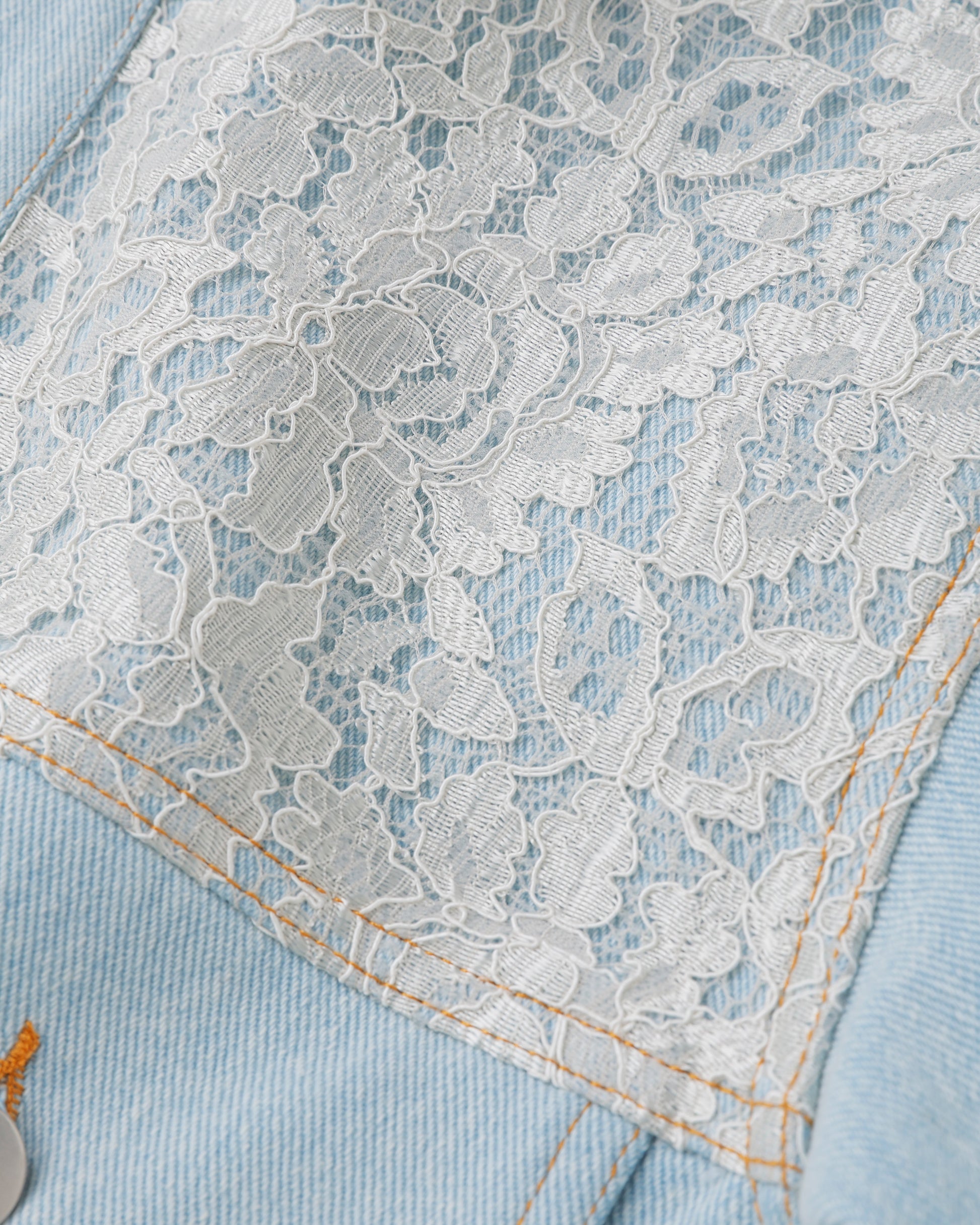 w/LISA (ウィズリサ) | LACE DENIM JACKET (レースデニムジャケット) | セットアップ トラッカー ライトブルー インディゴ レディース ウィメンズ 女性 ブルゾン