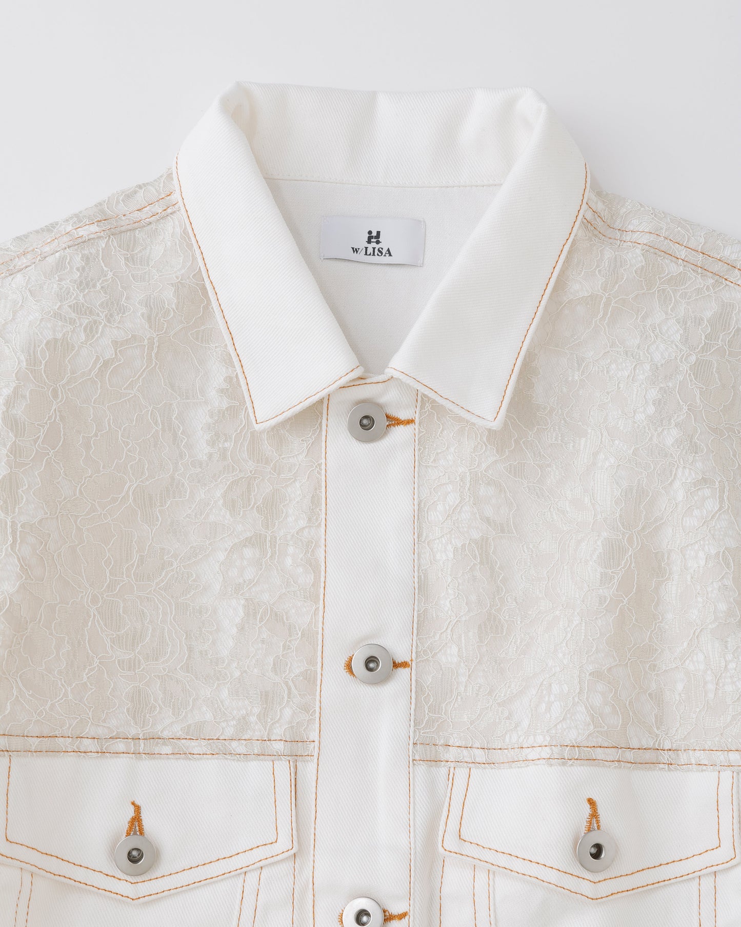 w/LISA (ウィズリサ) | LACE DENIM JACKET (レースデニムジャケット) | セットアップ トラッカー ライトブルー インディゴ レディース ウィメンズ 女性 ブルゾン