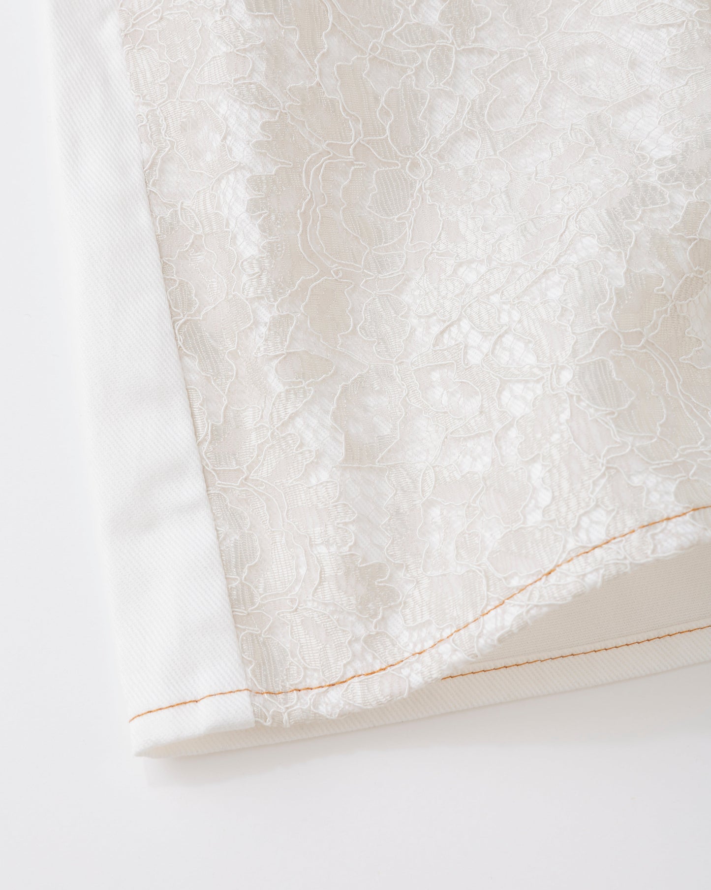 w/LISA (ウィズリサ) | LACE DENIM SKIRT PANTS (レースデニムスカートパンツ) | ショート ボトムス ウィメンズ レディース 女性 インディゴ ライトブルー セットアップ