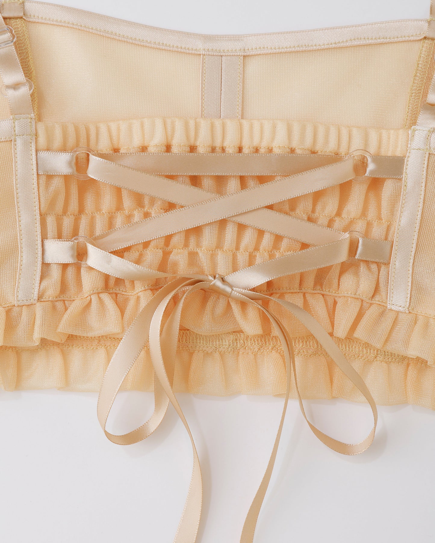 w/LISA (ウィズリサ) | CORSET BUSTIER (コルセット風 ビスチェ) | プルオーバー レース トップス ベージュ ブラック パープル 女性 レディース ウィメンズ ブランド レイヤード コーディネート ファッション