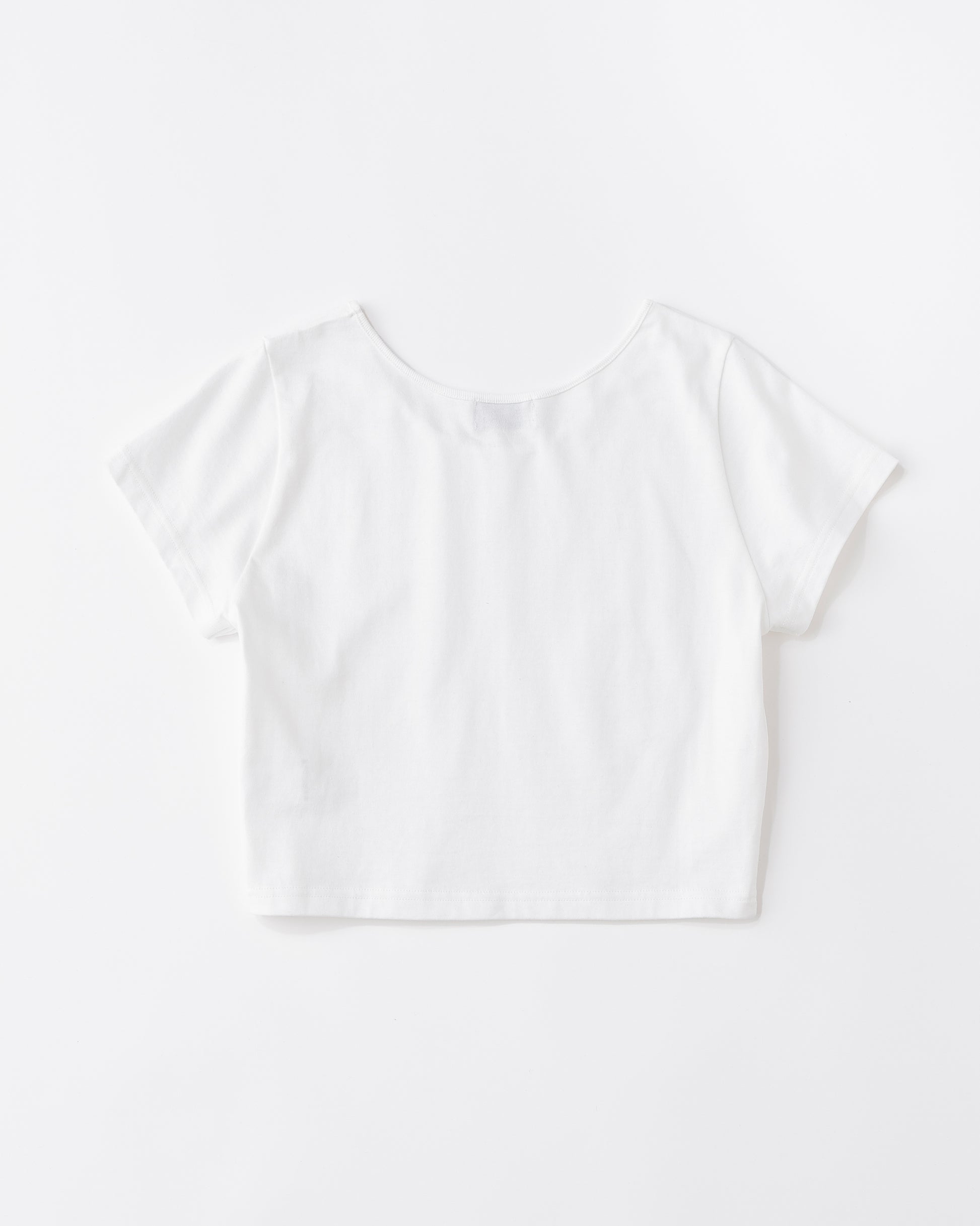 w/LISA (ウィズリサ) | CROPPED T-SHIRT (クロップドTシャツ) | カットソー レディース ウィメンズ 女性 半袖 ショートスリーブ Uネック 短い コットン