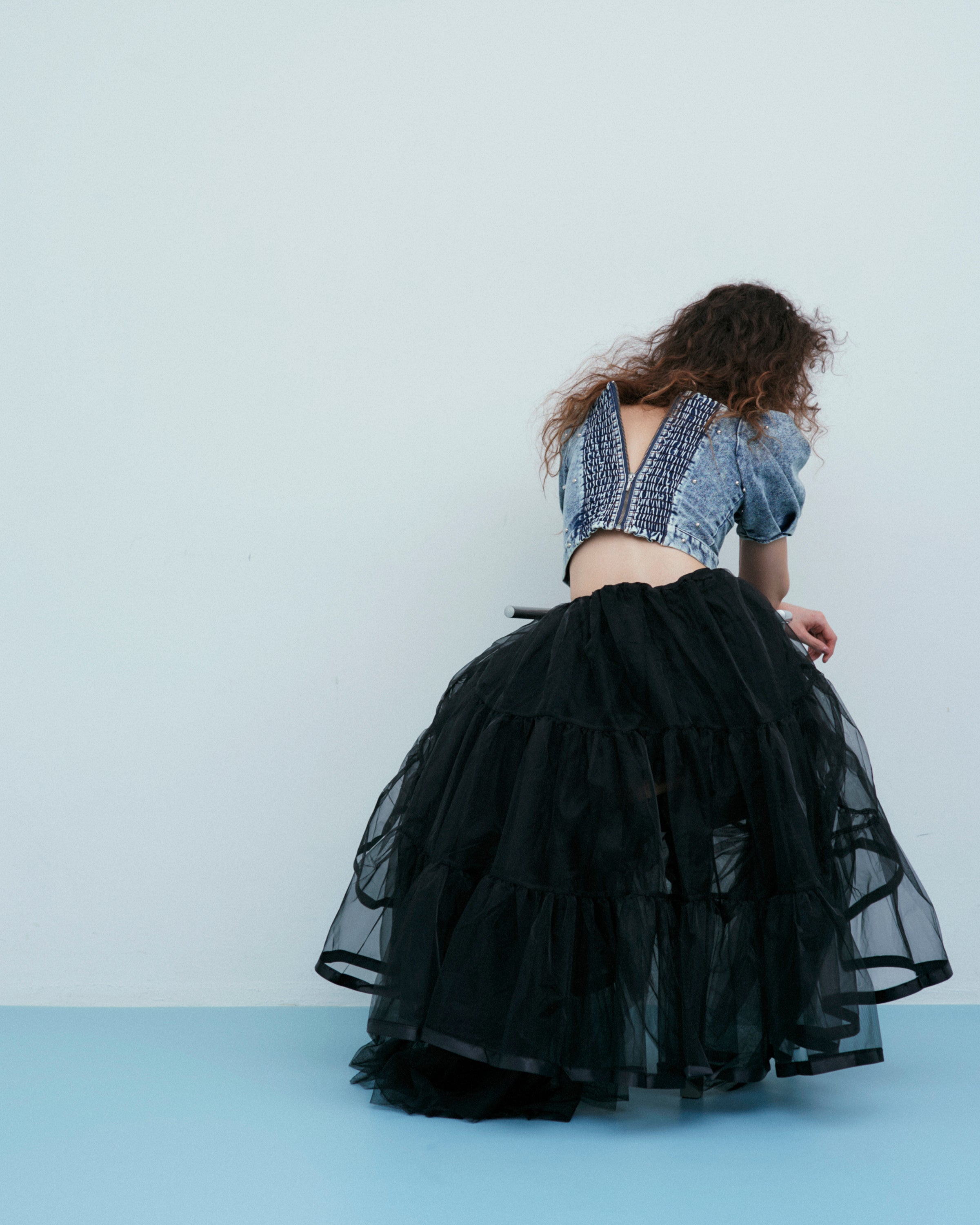 トップス DENIM & SUPPLY w/LISA (ウィズリサ) | STUDS DENIM TOPS (スタッズデニム