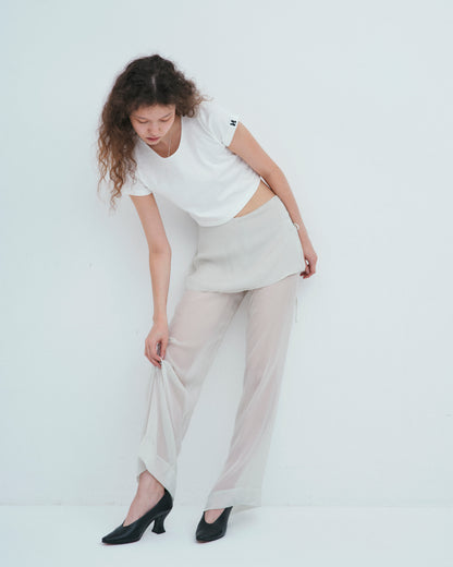 w/LISA (ウィズリサ) | CROPPED T-SHIRT (クロップドTシャツ) | カットソー  Tee タイト ジャスト シルエット ウィメンズ レディース ユニセックス 黒 白 ブラック ホワイト クルーネック コットン 小さい