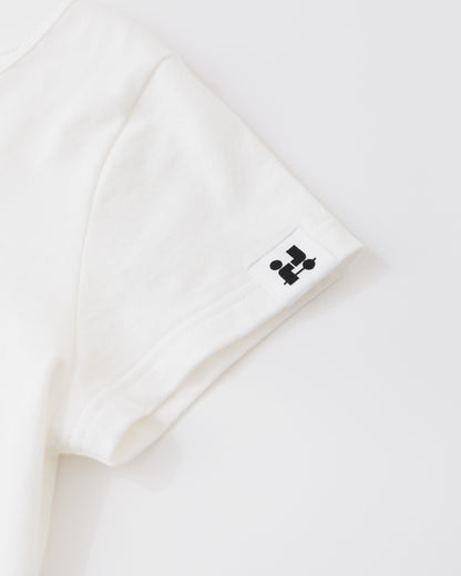 w/LISA (ウィズリサ) | CROPPED T-SHIRT (クロップドTシャツ) | カットソー  Tee タイト ジャスト シルエット ウィメンズ レディース ユニセックス 黒 白 ブラック ホワイト クルーネック コットン 小さい