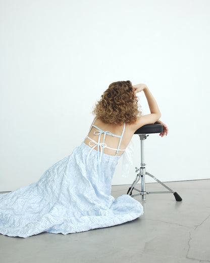 BACK RIBBON JACQUARD DRESS