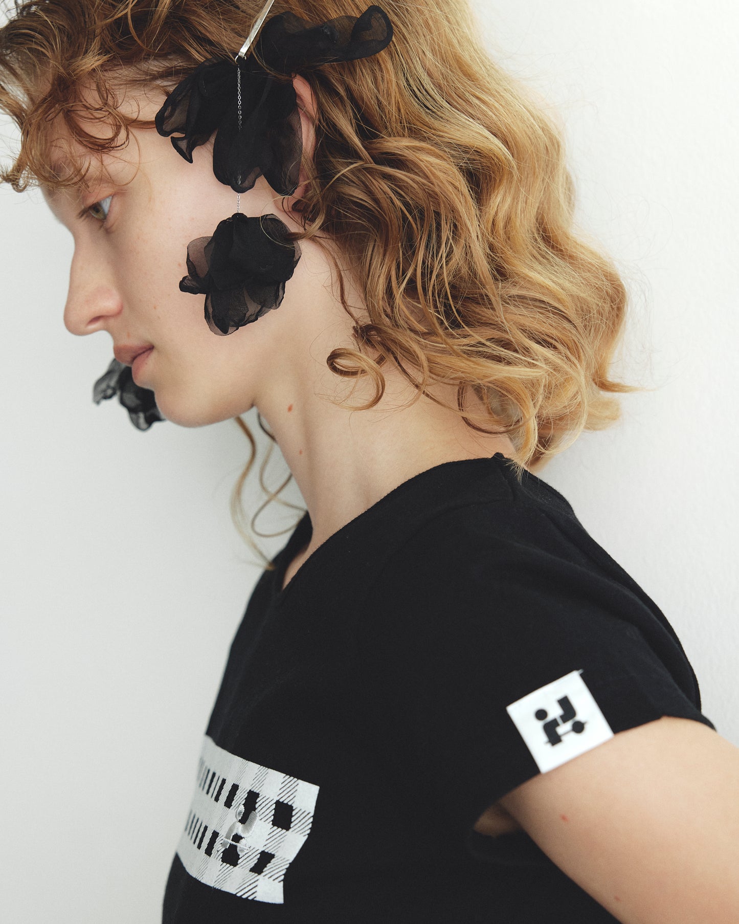 CHECK CROPPED T-SHIRT