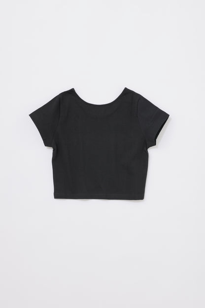 CHECK CROPPED T-SHIRT