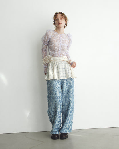 FUZZY DENIM LIKE PANTS
