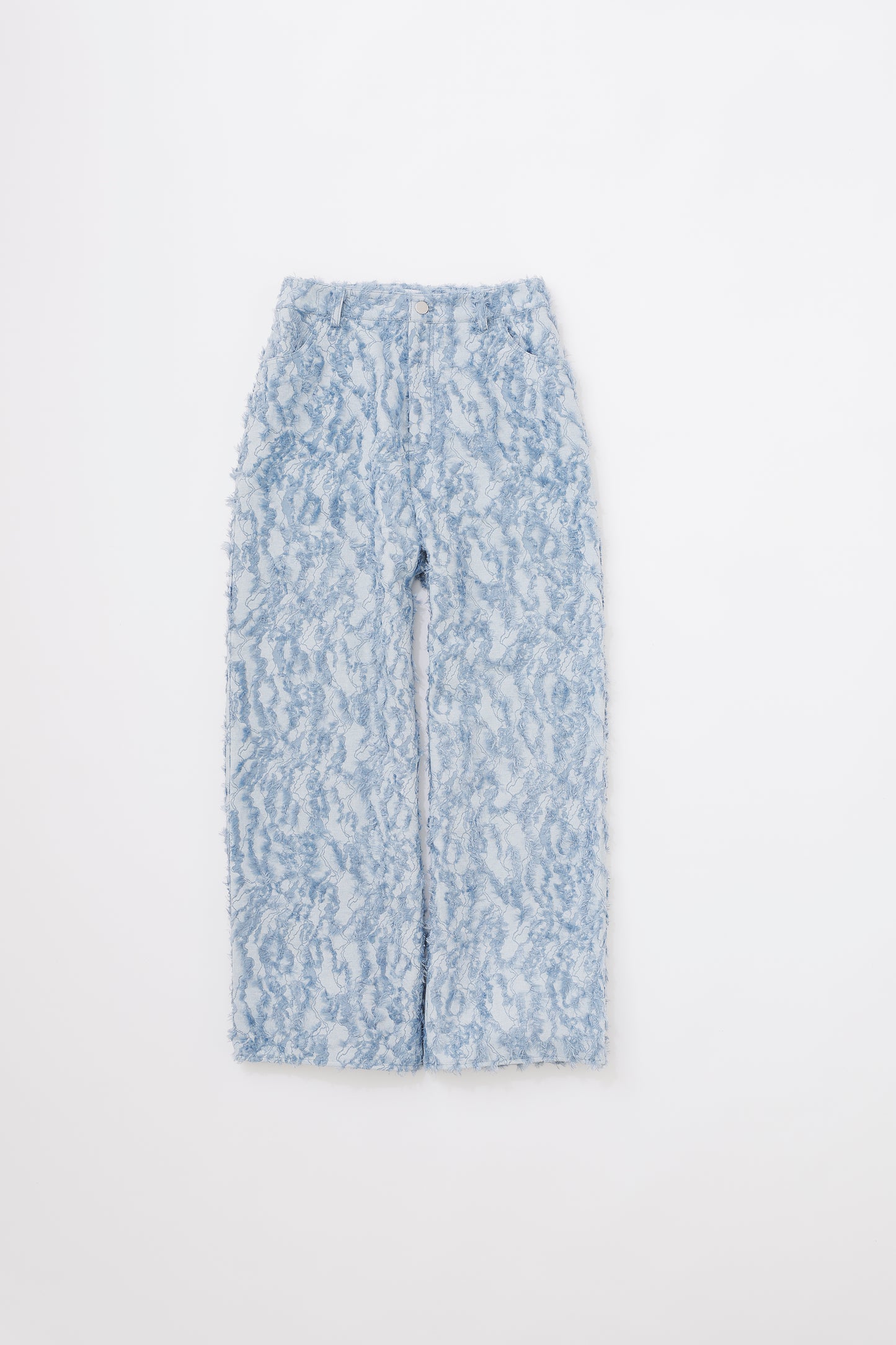 FUZZY DENIM LIKE PANTS