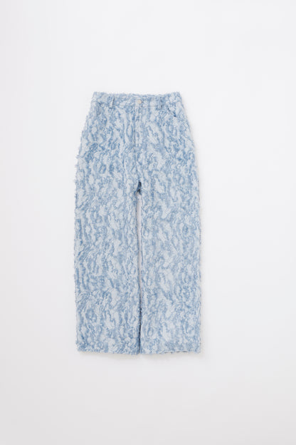 FUZZY DENIM LIKE PANTS