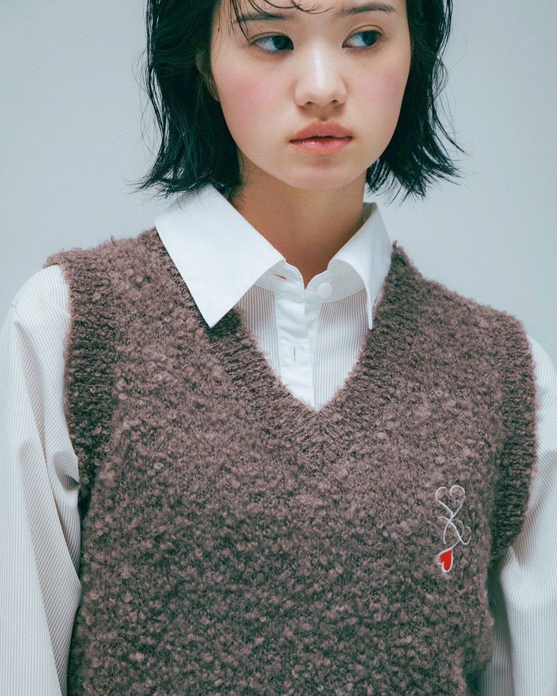 POODLE KNIT VEST – w/LISA ONLINE SHOP