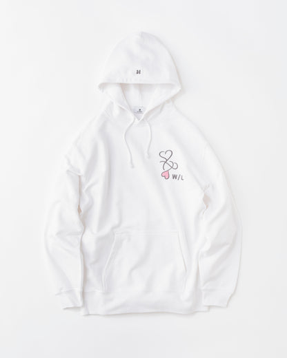 w/LISA (ウィズリサ) | W/L HEART LOGO OVERSIZED HOODIE (ハートロゴオーバーサイズフーディー) | スウェット パーカー プリント ユニセックス メンズ レディース 女性 ウィメンズ