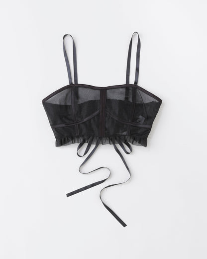 w/LISA (ウィズリサ) | CORSET BUSTIER (コルセット風 ビスチェ) | プルオーバー レース トップス ベージュ ブラック パープル 女性 レディース ウィメンズ ブランド レイヤード コーディネート ファッション