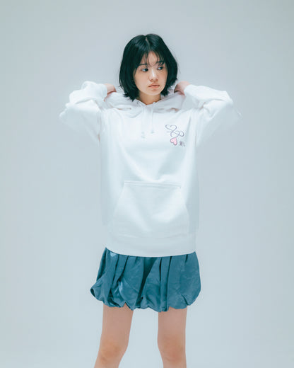 w/LISA (ウィズリサ) | W/L HEART LOGO OVERSIZED HOODIE (ハートロゴオーバーサイズフーディー) | スウェット パーカー プリント ユニセックス メンズ レディース 女性 ウィメンズ ストリート スポーツ ブランド